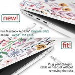 TWOLSKOO MacBook Air Koruyucu Klf (13.6 in)(2022)-Tiny Flowers