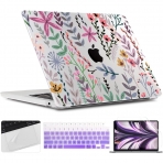 TWOLSKOO MacBook Air Koruyucu Klf (13.6 in)(2022)-Tiny Flowers