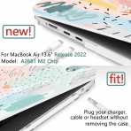 TWOLSKOO MacBook Air Koruyucu Klf (13.6 in)(2022)-Artistic Floral