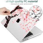 TWOLSKOO MacBook Air Koruyucu Klf (13.6 in)(2022)-Cherry Blossoms 
