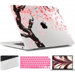 TWOLSKOO MacBook Air Koruyucu Klf (13.6 in)(2022)-Cherry Blossoms 