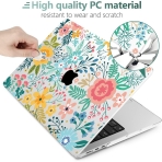 TWOLSKOO MacBook Air Koruyucu Klf (15 in)(2023)-Abstract Flower