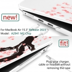 TWOLSKOO MacBook Air Koruyucu Klf (15 in)(2023)-Cherry Blossoms 