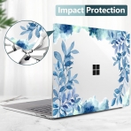 TWOLSKOO Microsoft Surface Laptop 5 Klf -Blue Floral