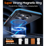 Temdan Apple iPhone 16 Pro Su Geirmez Mag Klf -Blue