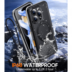 Temdan Apple iPhone 16 Pro Su Geirmez Mag Klf -Grey