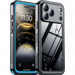 Temdan Apple iPhone 17 Pro Max Su Geirmez Klf -Blue Clear