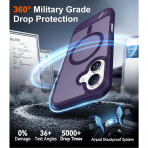 Temdan Apple iPhone 17 Standl Klf-Purple