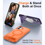 Temdan Apple iPhone 17 Standl Klf-Orange