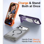 Temdan Apple iPhone 17 Pro Standl Klf-Gray