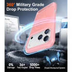 Temdan Apple iPhone 17 Pro Standl Klf-Pink