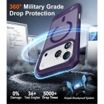 Temdan Apple iPhone 17 Pro Standl Klf-Purple