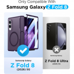 Temdan Galaxy Z Fold 8 MagSafe Ekran Koruyuculu K�l�f-Purple