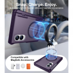 Temdan Galaxy Z Fold 8 MagSafe Ekran Koruyuculu K�l�f-Purple