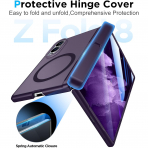 Temdan Galaxy Z Fold 8 MagSafe Ekran Koruyuculu K�l�f-Purple