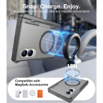 Temdan Galaxy Z Fold 8 MagSafe Ekran Koruyuculu K�l�f-Gray