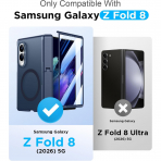 Temdan Galaxy Z Fold 8 MagSafe Ekran Koruyuculu K�l�f-Blue