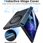 Temdan Galaxy Z Fold 8 MagSafe Ekran Koruyuculu K�l�f-Black
