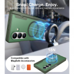Temdan Galaxy Z Fold 8 Ultra MagSafe Koruyuculu K�l�f-Green