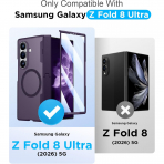 Temdan Galaxy Z Fold 8 Ultra MagSafe Koruyuculu K�l�f-Purple