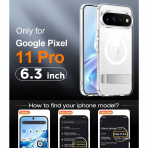 Temdan Google Pixel 11 Pro Manyetik Standl� K�l�f-Clear