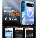 Temdan Google Pixel 11 Pro XL Manyetik Standl� K�l�f-Clear