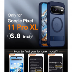 Temdan Google Pixel 11 Pro XL Manyetik Standl� K�l�f-Blue