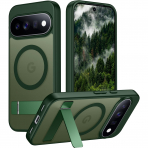 Temdan Google Pixel 11 Uyumlu Manyetik Standl� K�l�f-Green