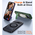 Temdan Google Pixel 11 Uyumlu Manyetik Standl� K�l�f-Green