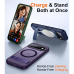 Temdan Google Pixel 11 Uyumlu Manyetik Standl� K�l�f-Purple
