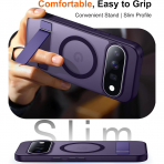 Temdan Google Pixel 11 Uyumlu Manyetik Standl� K�l�f-Purple