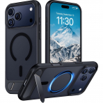 Temdan Manyetik iPhone 18 Pro Standl� K�l�f-Black
