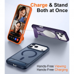 Temdan Manyetik iPhone 18 Pro Standl� K�l�f-Blue