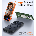 Temdan Manyetik iPhone 18 Pro Standl� K�l�f-Forest Green