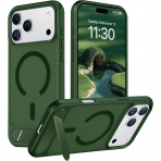 Temdan Manyetik iPhone 18 Pro Standl� K�l�f-Forest Green