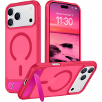 Temdan Manyetik iPhone 18 Pro Standl� K�l�f-Hot Pink