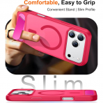 Temdan Manyetik iPhone 18 Pro Standl� K�l�f-Hot Pink