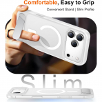 Temdan Manyetik iPhone 18 Pro Standl� K�l�f-White