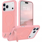 Temdan Manyetik iPhone 18 Pro Standl� K�l�f-Pink