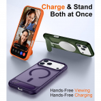 Temdan Manyetik iPhone 18 Pro Standl� K�l�f-Purple