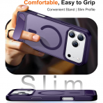 Temdan Manyetik iPhone 18 Pro Standl� K�l�f-Purple