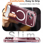 Temdan Manyetik iPhone 18 Pro Standl� K�l�f-Clear
