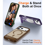 Temdan Manyetik iPhone 18 Pro Standl� K�l�f-Desert Brown