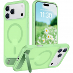 Temdan Manyetik iPhone 18 Pro Standl� K�l�f-Light Green
