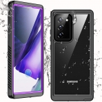 Temdan Galaxy Note 20 Ultra Su Geirmez Klf (MIL-STD-810G)-Purple