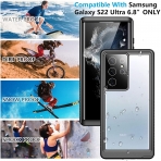 Temdan Samsung Galaxy S22 Ultra Su Geirmez Klf (MIL-STD-810G)