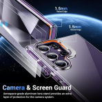 Temdan Samsung Galaxy S24 Ultra Klf -Clear Purple 