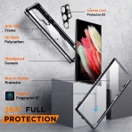 Temdan Tam Korumal Samsung Galaxy S23 Ultra Klf (MIL-STD-810G)-Black