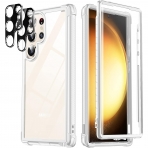 Temdan Tam Korumal Samsung Galaxy S23 Ultra Klf (MIL-STD-810G)-White