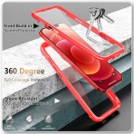  Temdan iPhone 12 Bumper Klf -Red